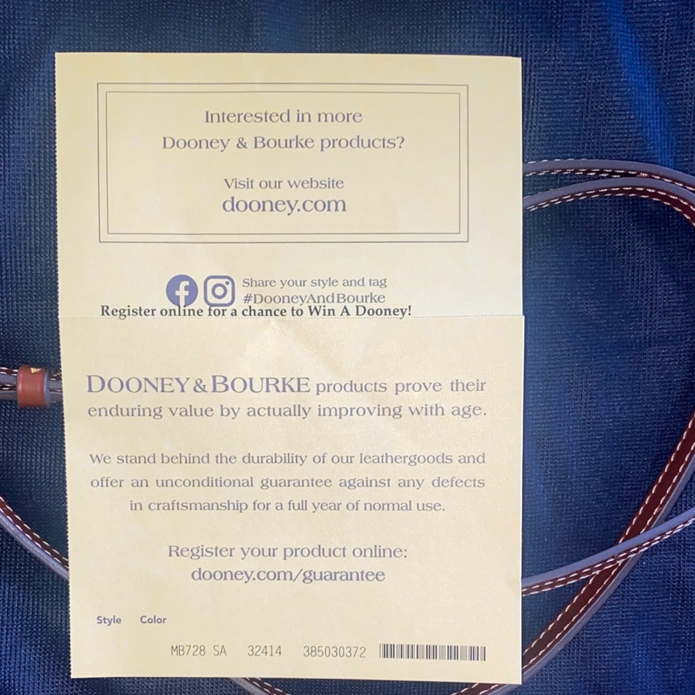 Dooney & Bourke Tan Leather Satchel with Gold Accents - Picture 6 of 9